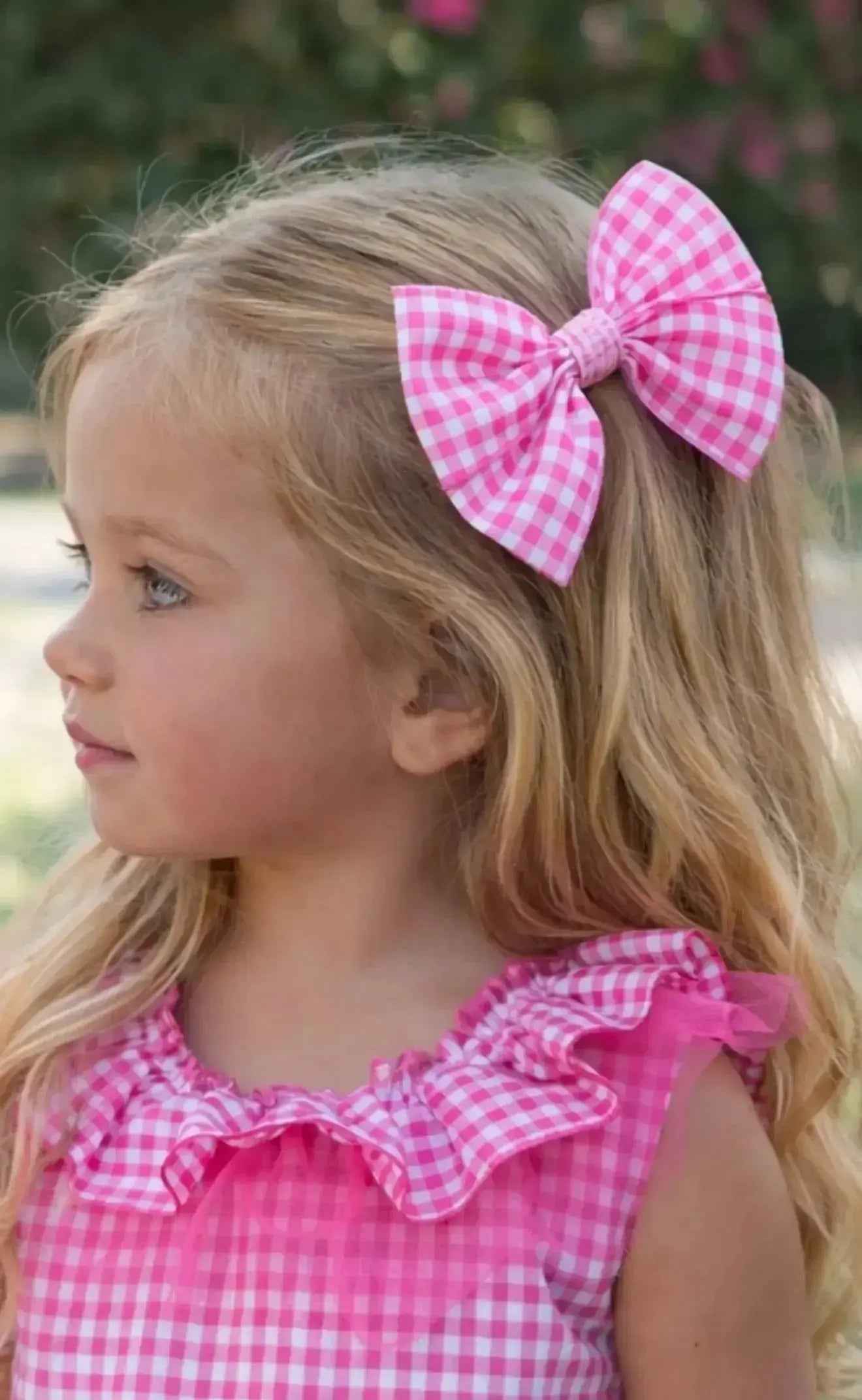 SS26 Babine Girls Gingham Hair Bow