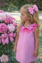 SS26 Babine Girls Gingham Tulle A Line Dress