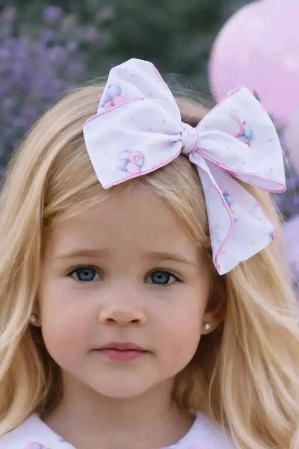 SS26 Babine Girls Lilac Balloon Hair Bow