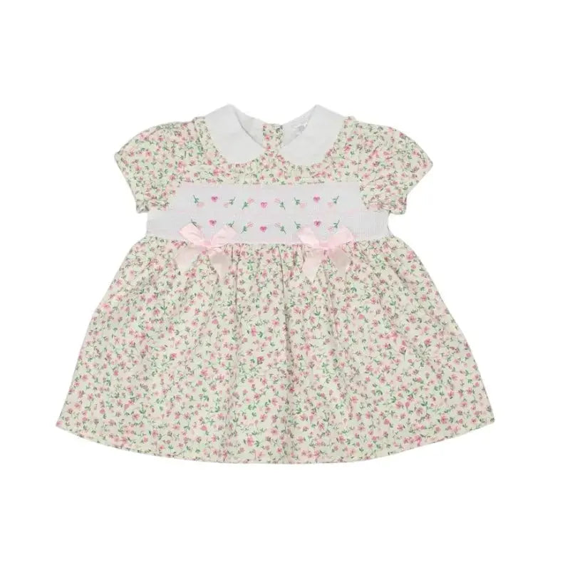 SS26 Baby Girls Floral Smock Dress Dainty Delilah