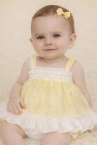 SS26 Baby Girls Lemon Ruffle Dress & Knickers Dainty Delilah