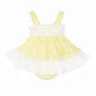 SS26 Baby Girls Lemon Ruffle Dress & Knickers Dainty Delilah