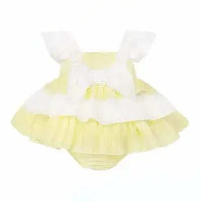 SS26 Baby Girls Lemon Summer Dress & Knickers Dainty Delilah