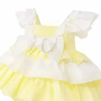 SS26 Baby Girls Lemon Summer Dress & Knickers Dainty Delilah