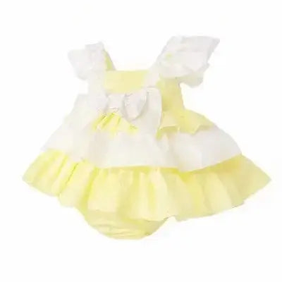 SS26 Baby Girls Lemon Summer Dress & Knickers Dainty Delilah