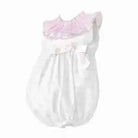 SS26 Baby Girls Pink Bow Smock Romper