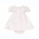 SS26 Baby Girls Pink Button Smock Dress & Knickers Dainty Delilah