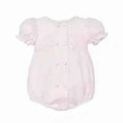 SS26 Baby Girls Pink Button Smock Romper