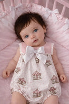 SS26 Baby Girls Pink Carousel  Romper Dainty Delilah