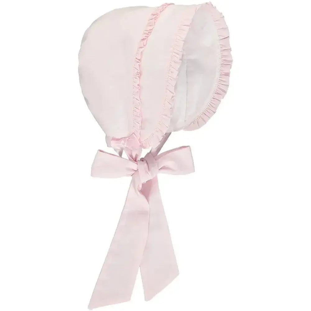 SS26 Baby Girls Pink Frilly Sun Bonnets Dainty Delilah