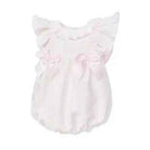 SS26 Baby Girls Pink Pique Frill Romper
