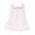 SS26 Baby Girls Pink Pique Trim Dress Dainty Delilah