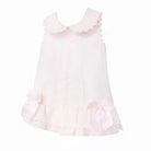 SS26 Baby Girls Pink Pique Trim Dress Dainty Delilah