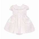 SS26 Baby Girls Pink Pocket Smock Dress & Knickers Dainty Delilah