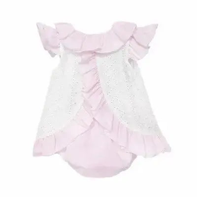 SS26 Baby Girls White Embroidery Dress & Knickers Dainty Delilah