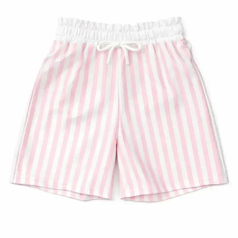 Boys Summer Pink Stripe Swimming Shorts Dainty Delilah