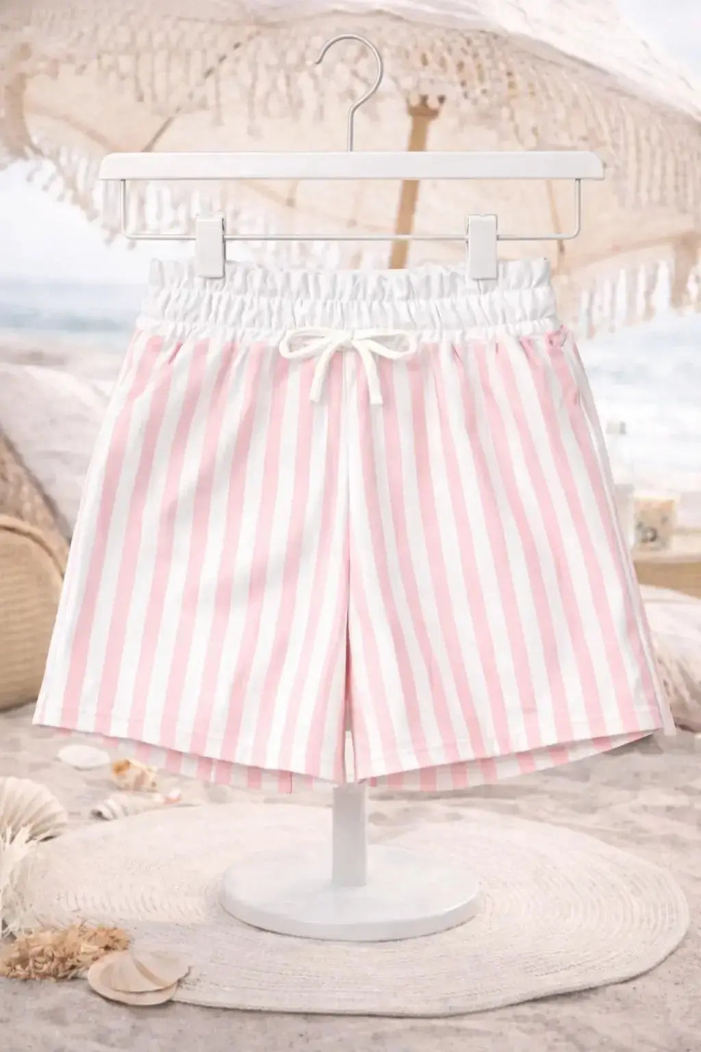 Boys Summer Pink Stripe Swimming Shorts Dainty Delilah