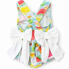 SS26 Girls Summer Blue Fruit Frilly Bow Swimming Costume