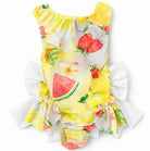 SS26 Girls Summer Lemon Fruit Frilly Bow Swimming Costume
