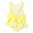 SS26 Girls Summer Lemon Stripe Swimming Costume