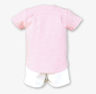 Miranda Baby Boys Pink Check Shirt & Short Set Miranda