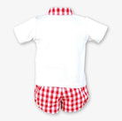 SS26 Miranda Baby Boys Red Check Shirt & Short Set