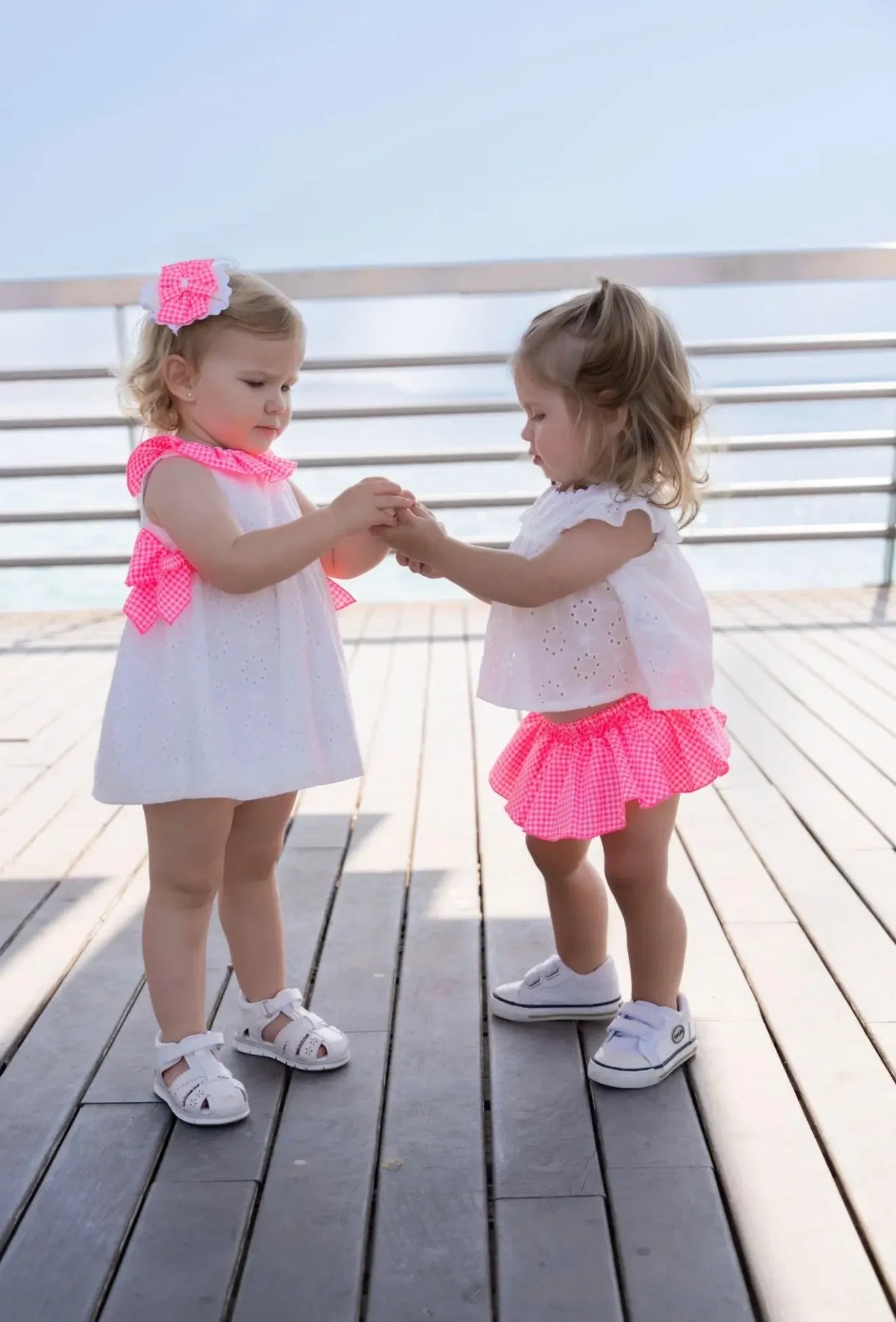 Miranda Baby Girls Pink Neon Miranda Baby Girls Check Jam Pant Set Miranda