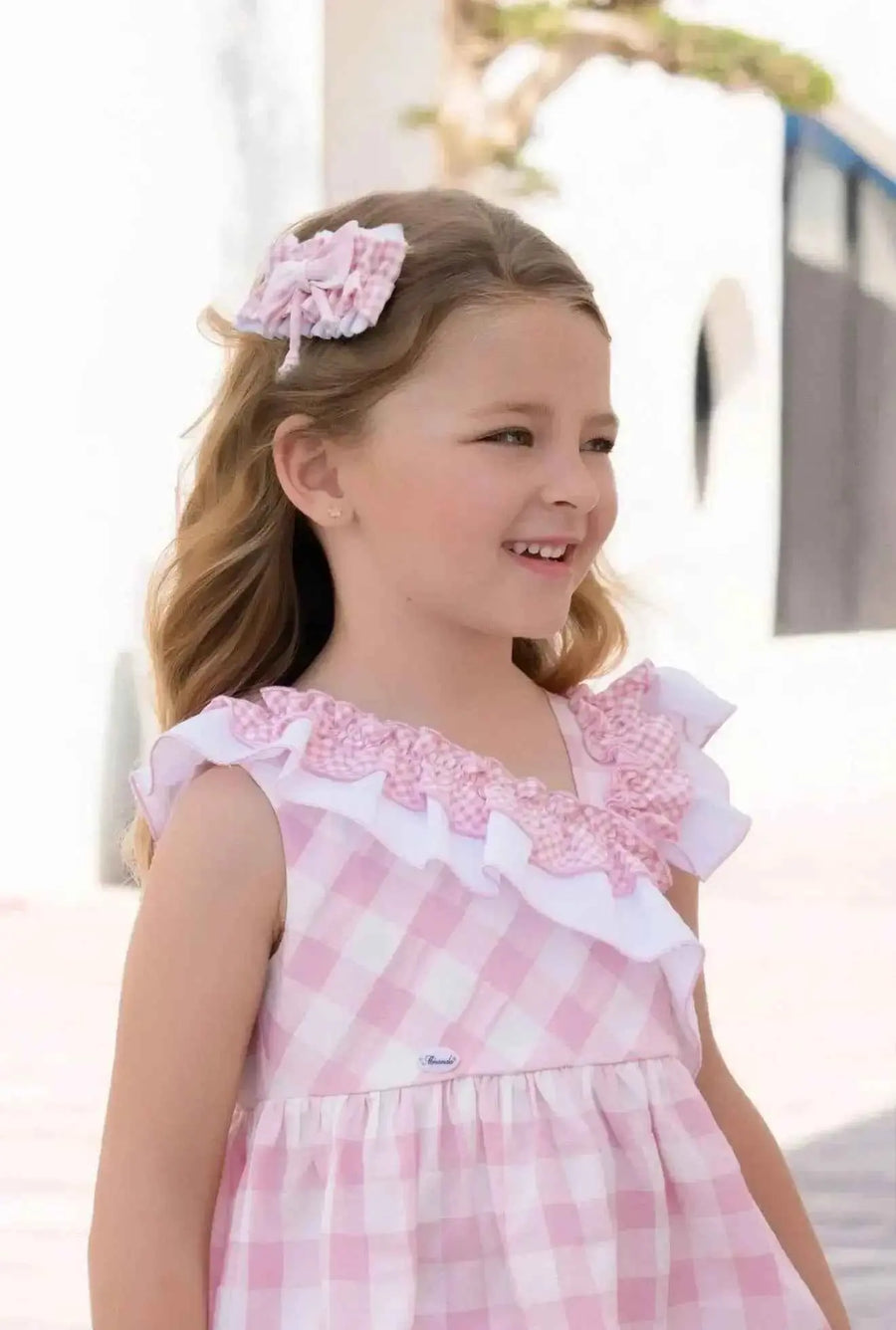 SS26 Miranda Girls Pink & White Check Hairbow

Available in one size.