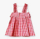SS26 Miranda Girls Red & White Check Sun Dress