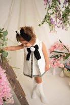 SS26  Naxos Baby Girls Black Chanel Dress & Knickers