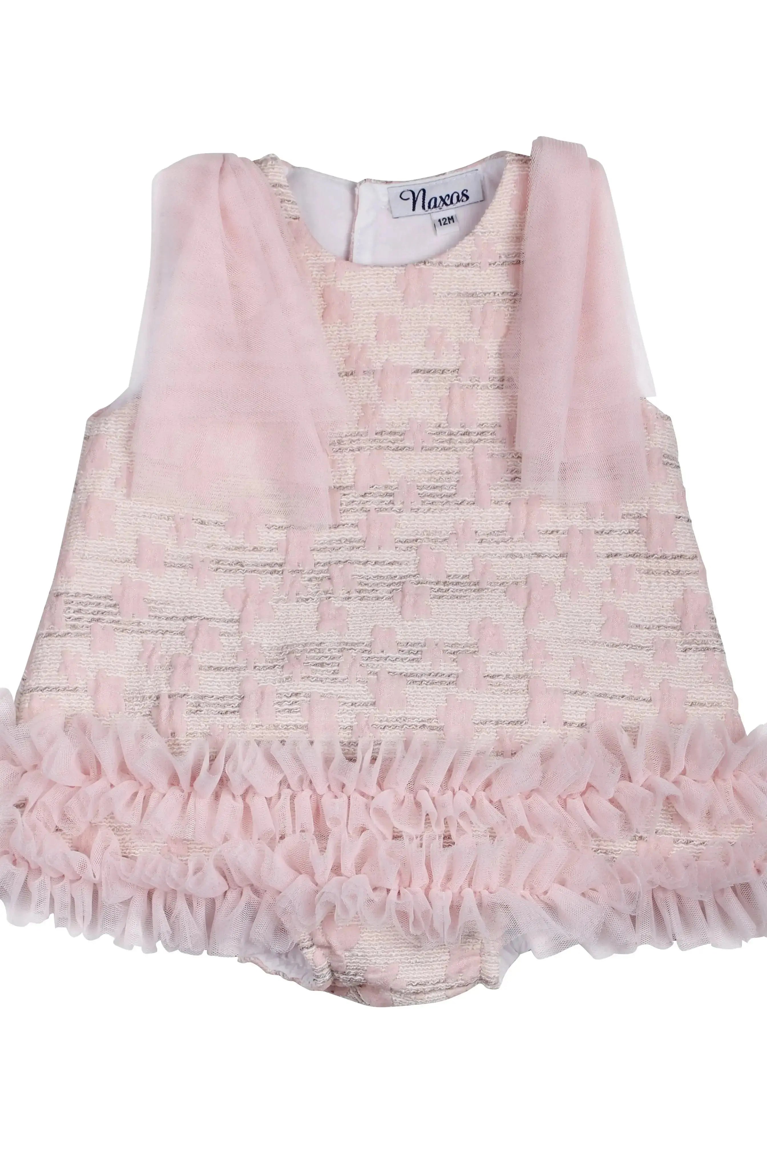 SS26 Naxos Baby Girls Pink Tulle Dress & Knickers Naxos