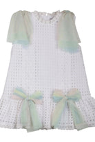 SS26 Naxos Baby Girls White Rainbow Tulle Dress & Knickers Naxos