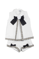 SS26 Naxos Girls Black Chanel Blouse & Short Set