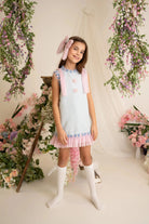 SS26 Naxos Girls Bubblegum Glitter Tulle Dress Naxos