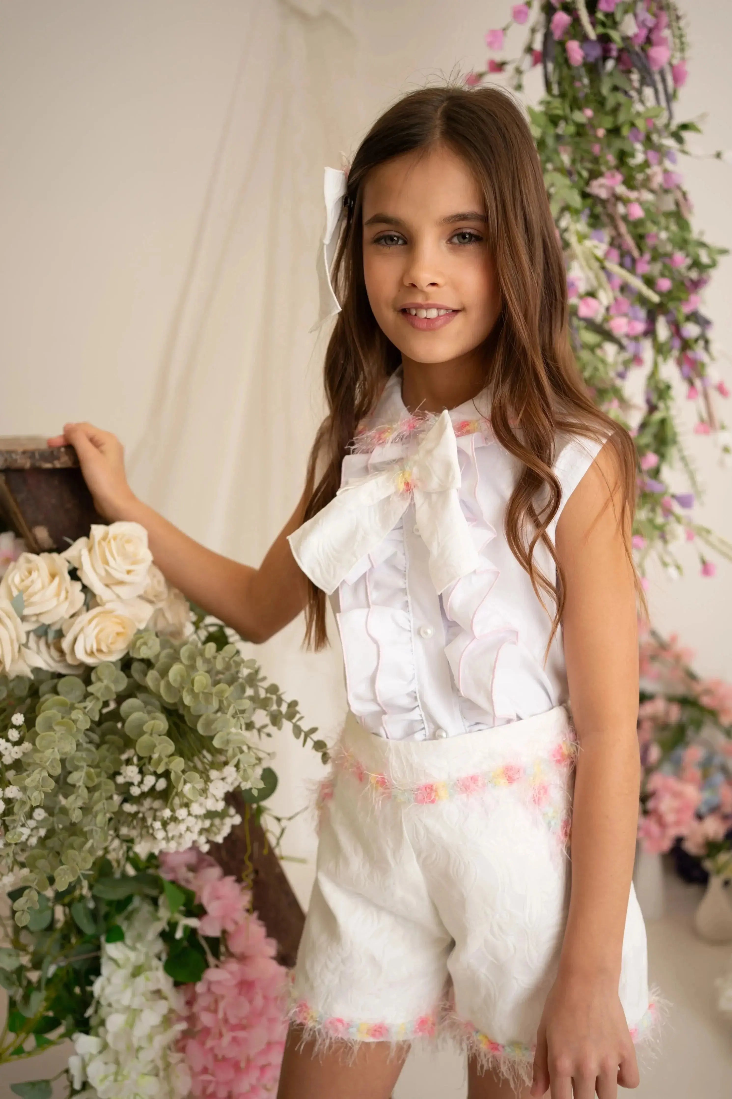 SS26 Naxos Girls Pastel Confetti Shirt & Short Set Naxos