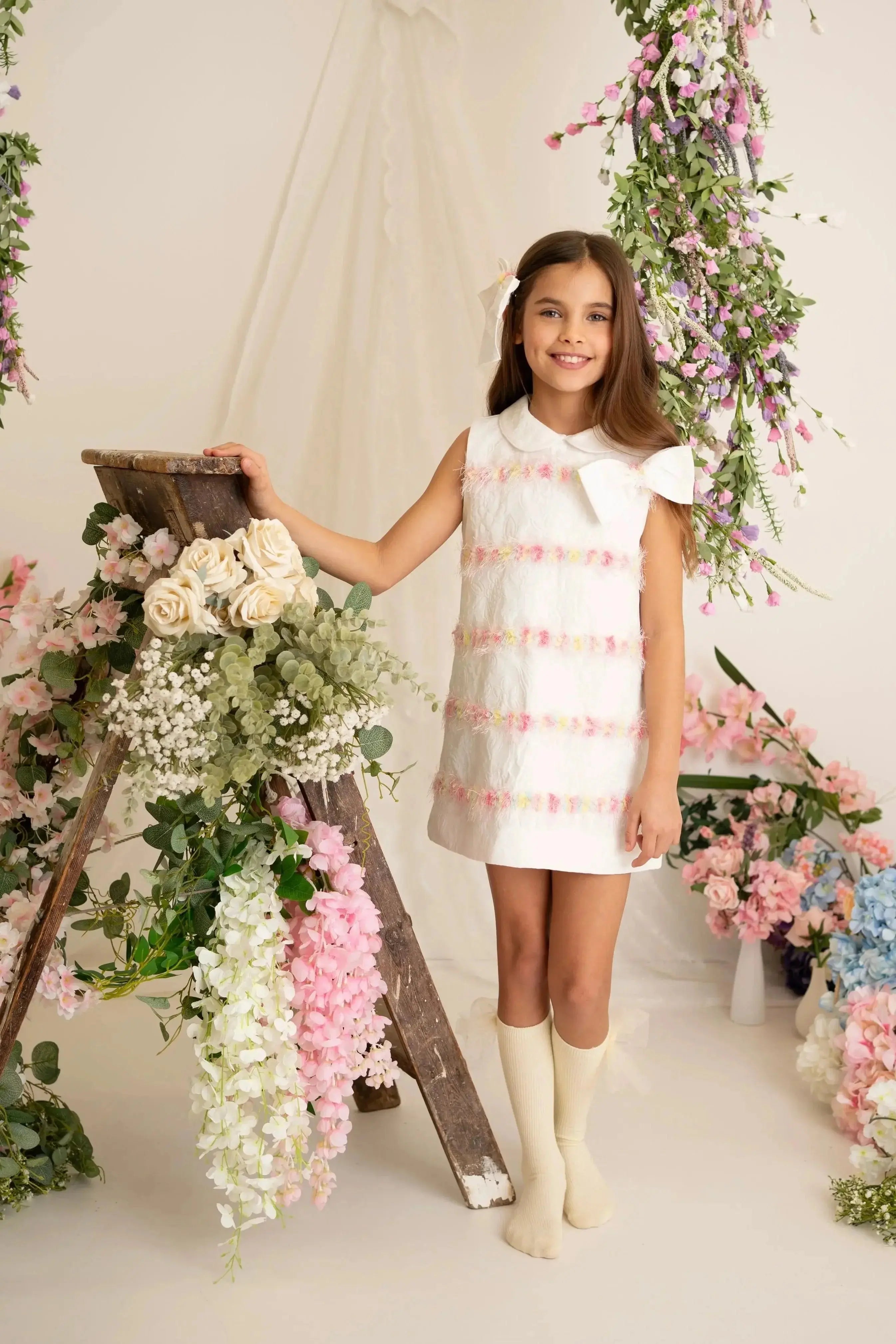 SS26 Naxos Girls Pastel Confetti Tulle Dress Naxos