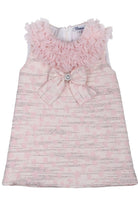 SS26 Naxos Girls Pink Ruffle Lace Tulle Dress Naxos