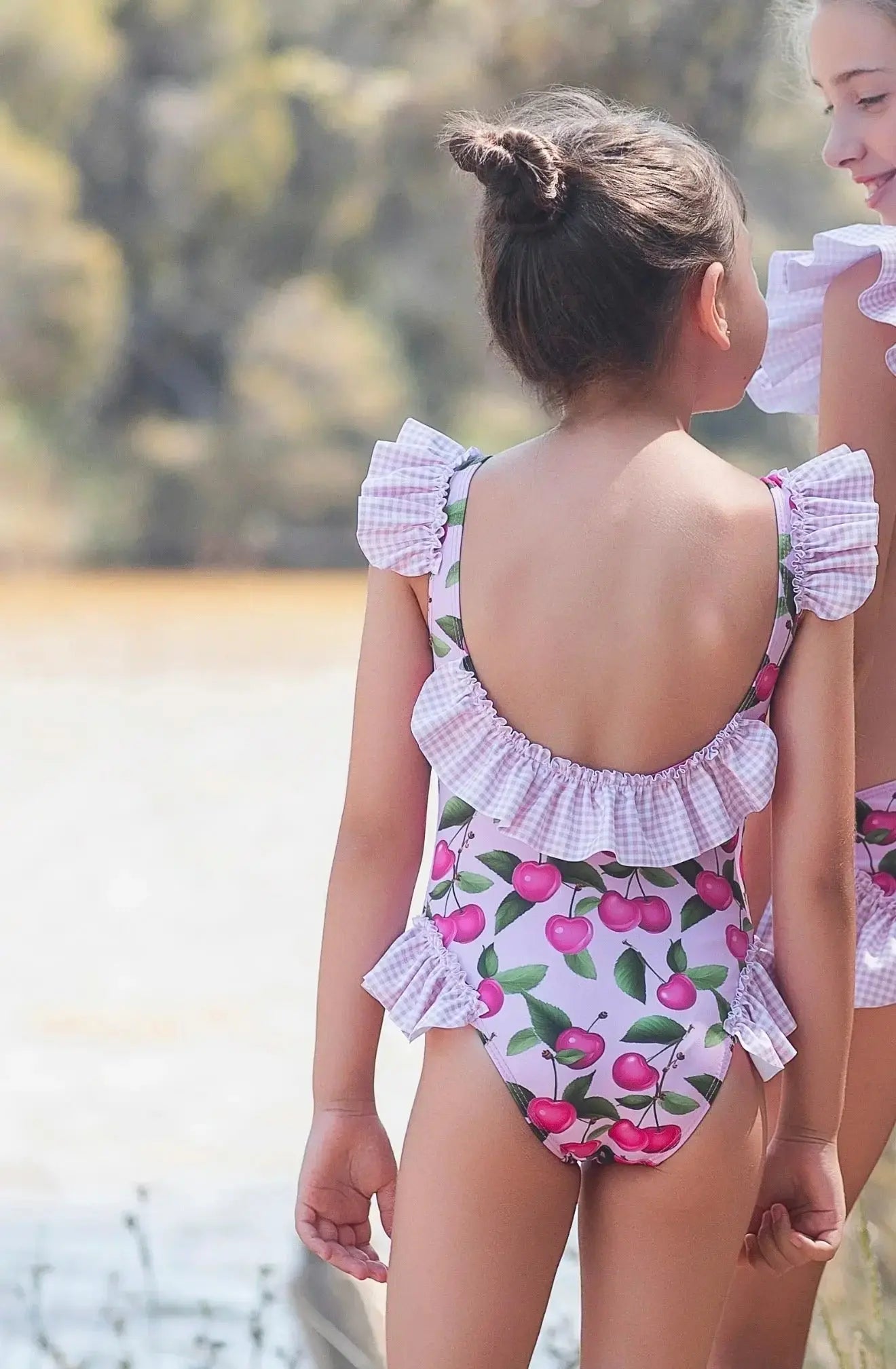 Rochy Girls Summer Cherry Tulle Swimming Costume Rochy