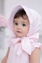 SS26 Baby Girls Pink Frilly Sun Bonnets Dainty Delilah