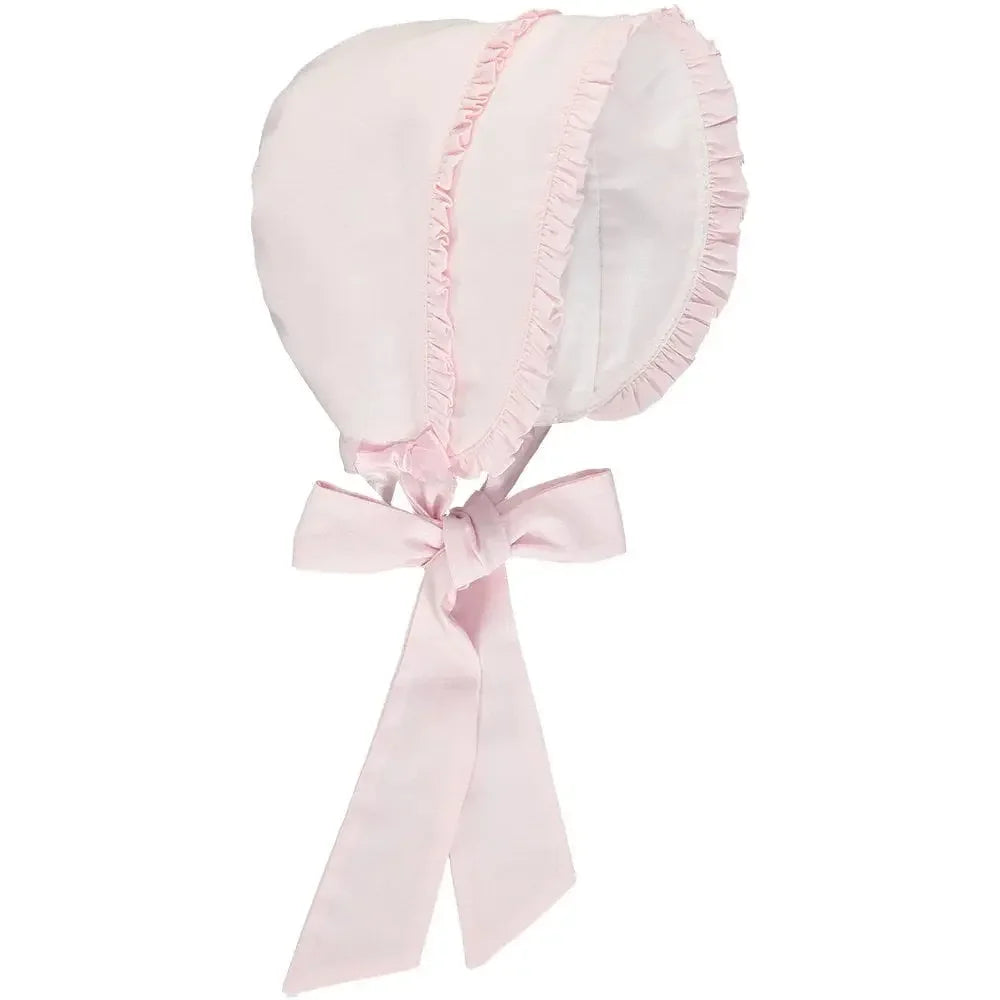 SS26 Baby Girls Pink Frilly Sun Bonnets Dainty Delilah