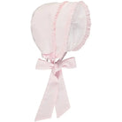 SS26 Baby Girls Pink Frilly Sun Bonnets Dainty Delilah