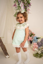 SS26 Naxos Baby Girls Mint Green Dress & Knickers Naxos