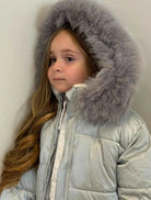 Silver / Grey Fur Hood Unisex Coat