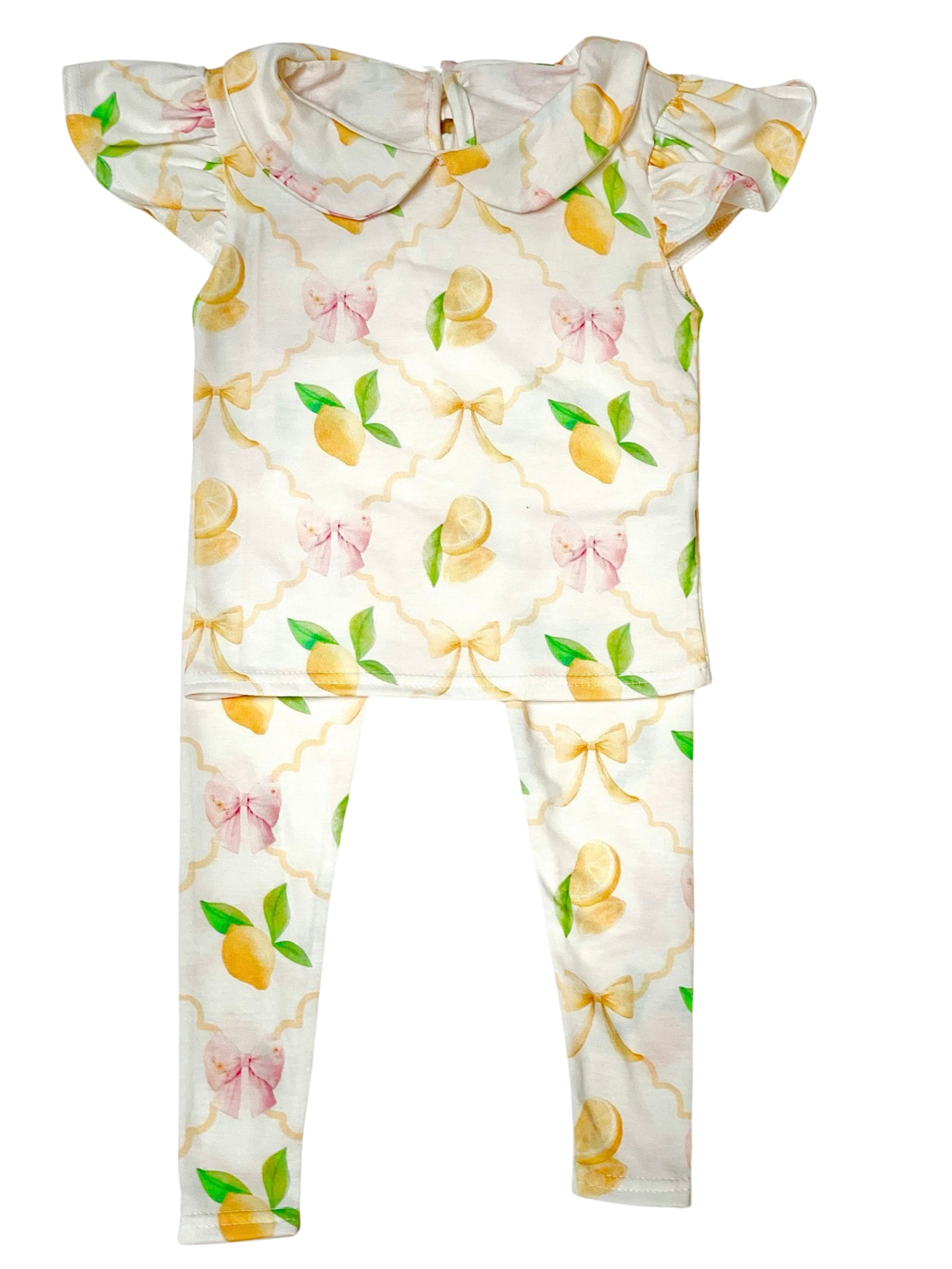 Vintage Lemons Soft Touch Loungewear Set - Handwash Only Dainty Delilah
