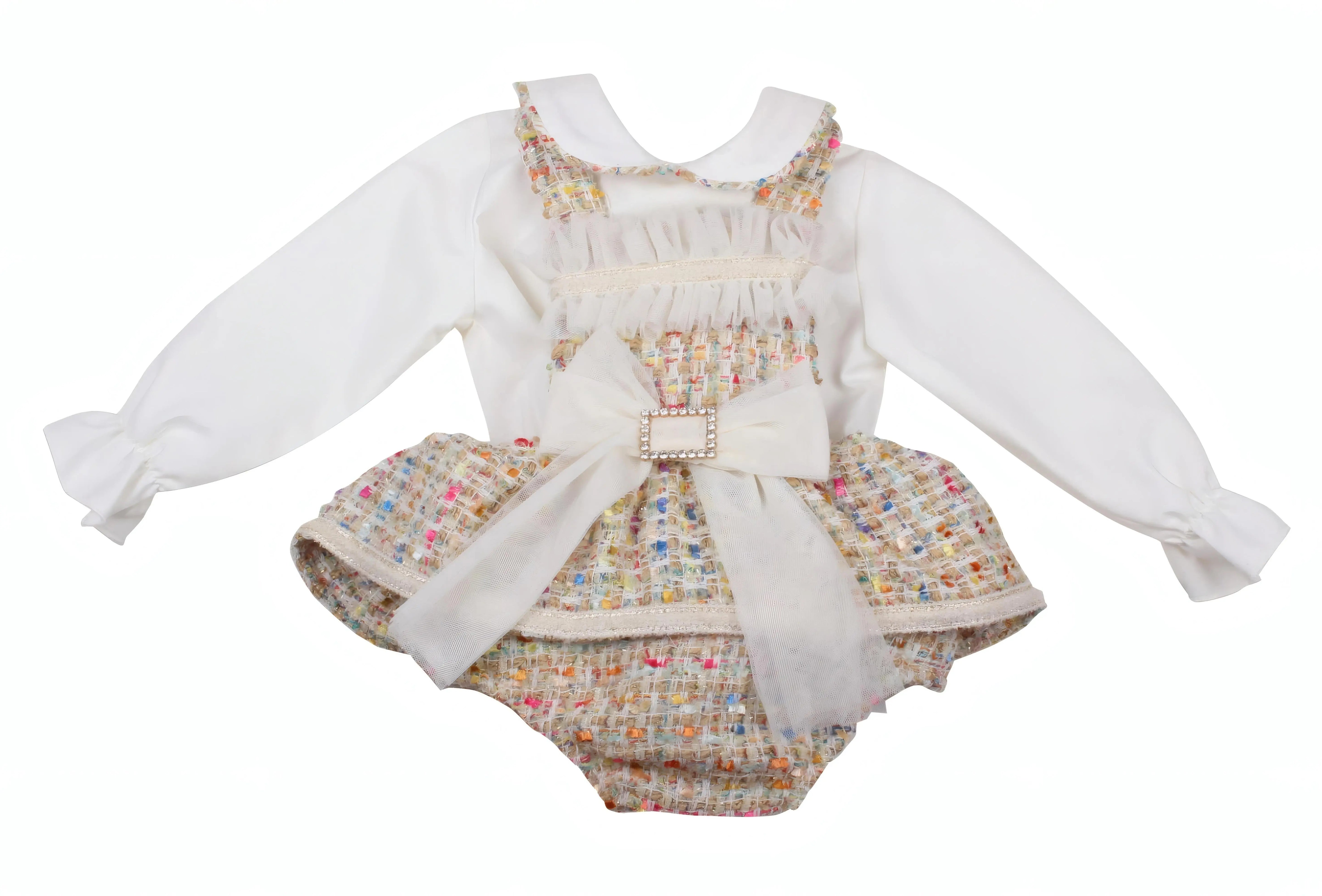 AW26 Naxos Baby Girls Multi Tweed H Bar Set Naxos