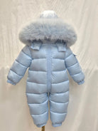 Baby Blue Detachable Fur Snowsuit - In Stock Dainty Delilah