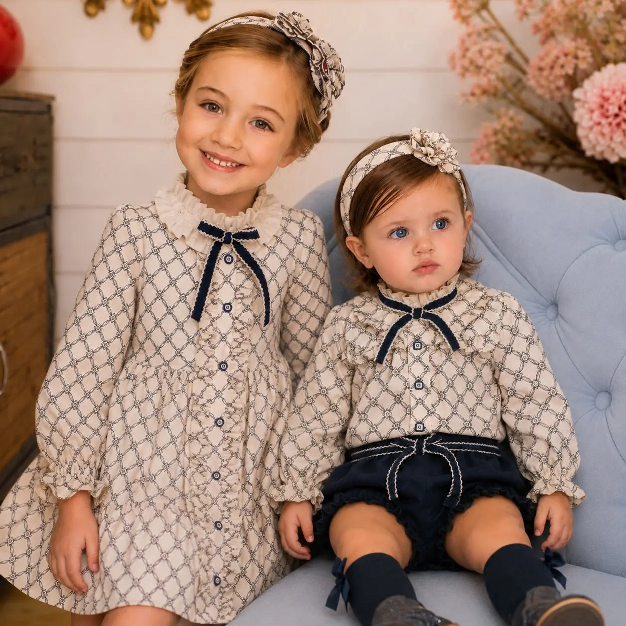 AW26 Rochy Baby Girls Navy & Cream Jam Pant Set Rochy