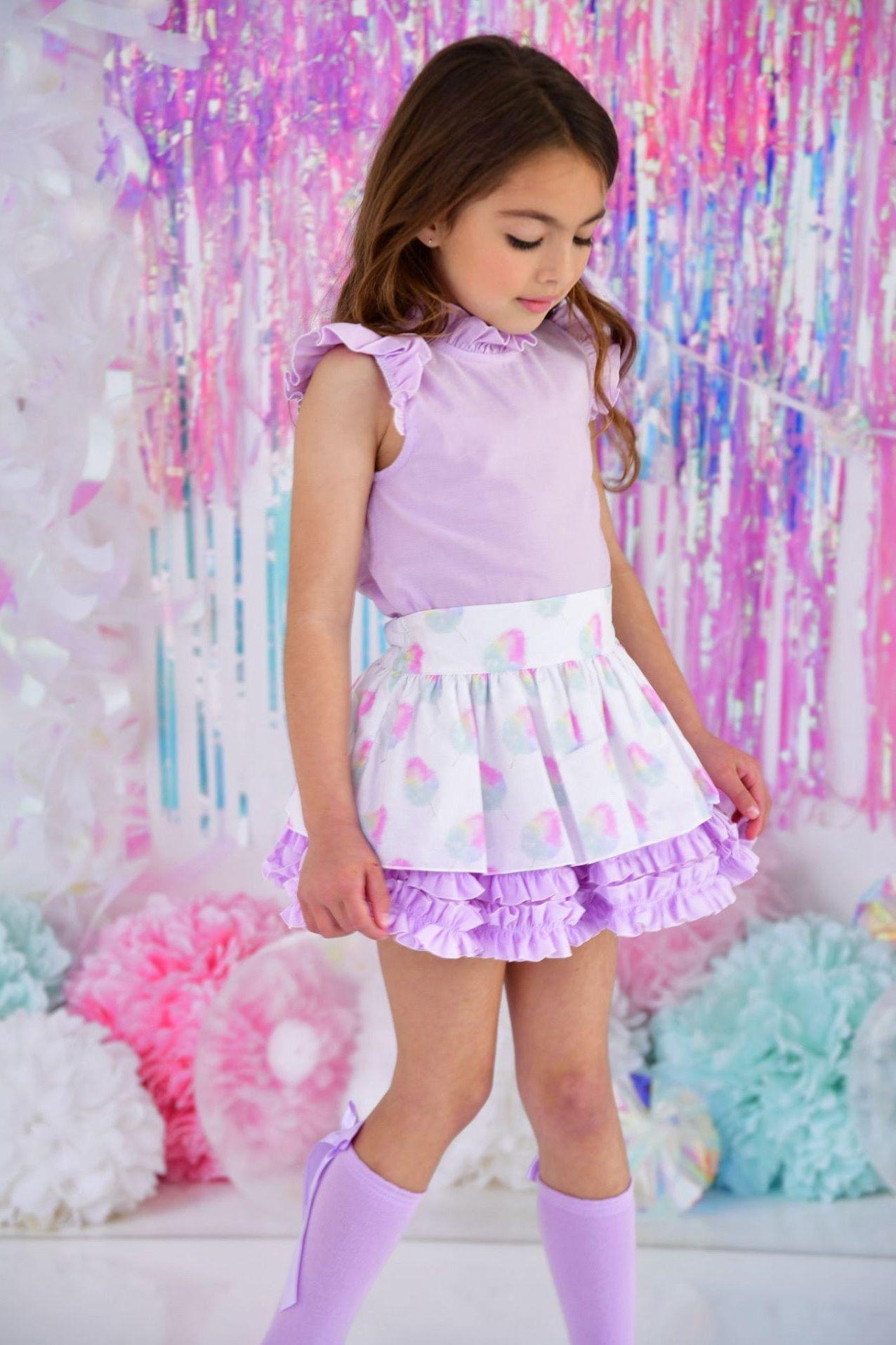 SS24 Babine Girls Candy Floss Skirt Set Dainty Delilah