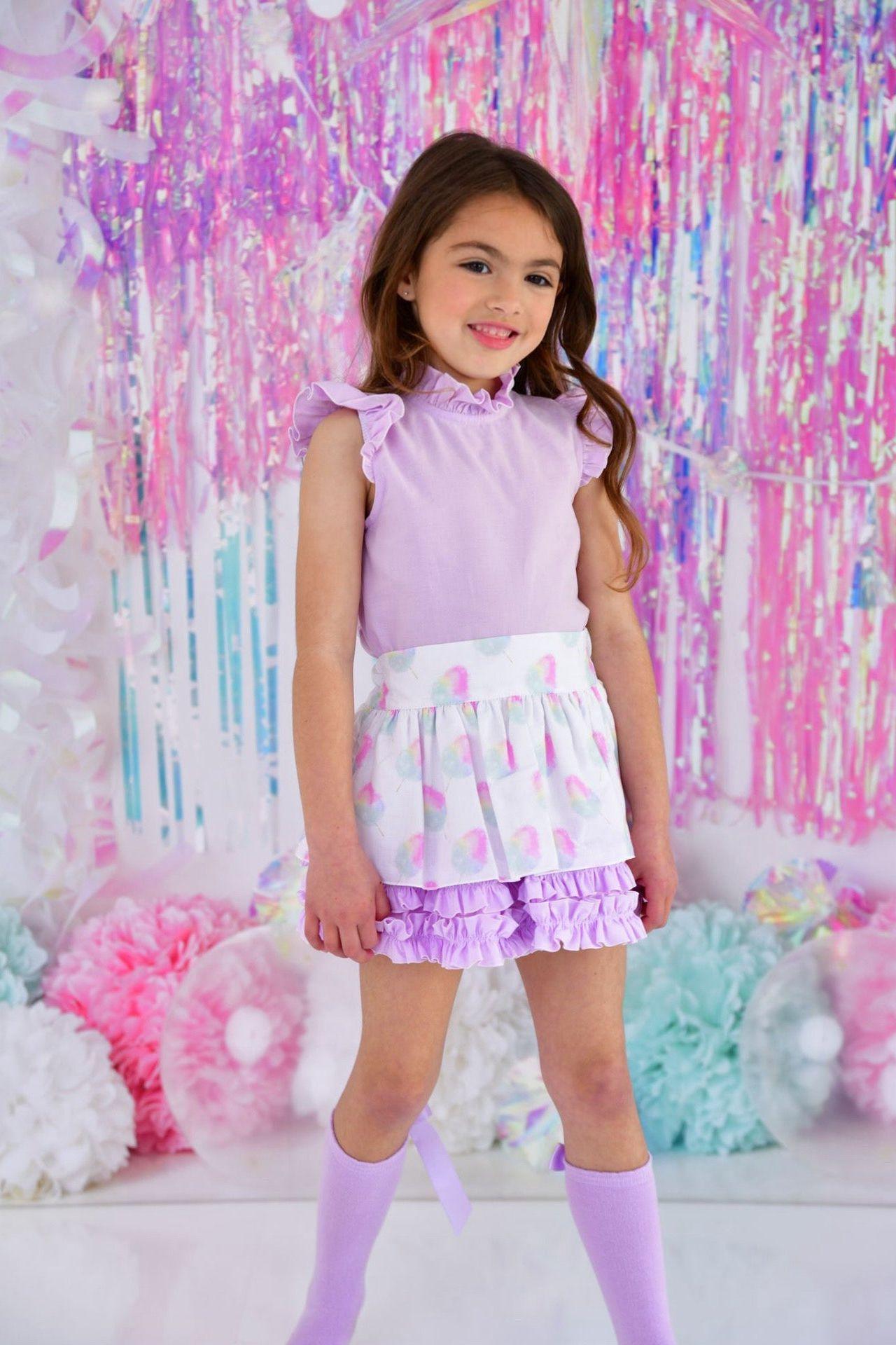 SS24 Babine Girls Candy Floss Skirt Set Dainty Delilah
