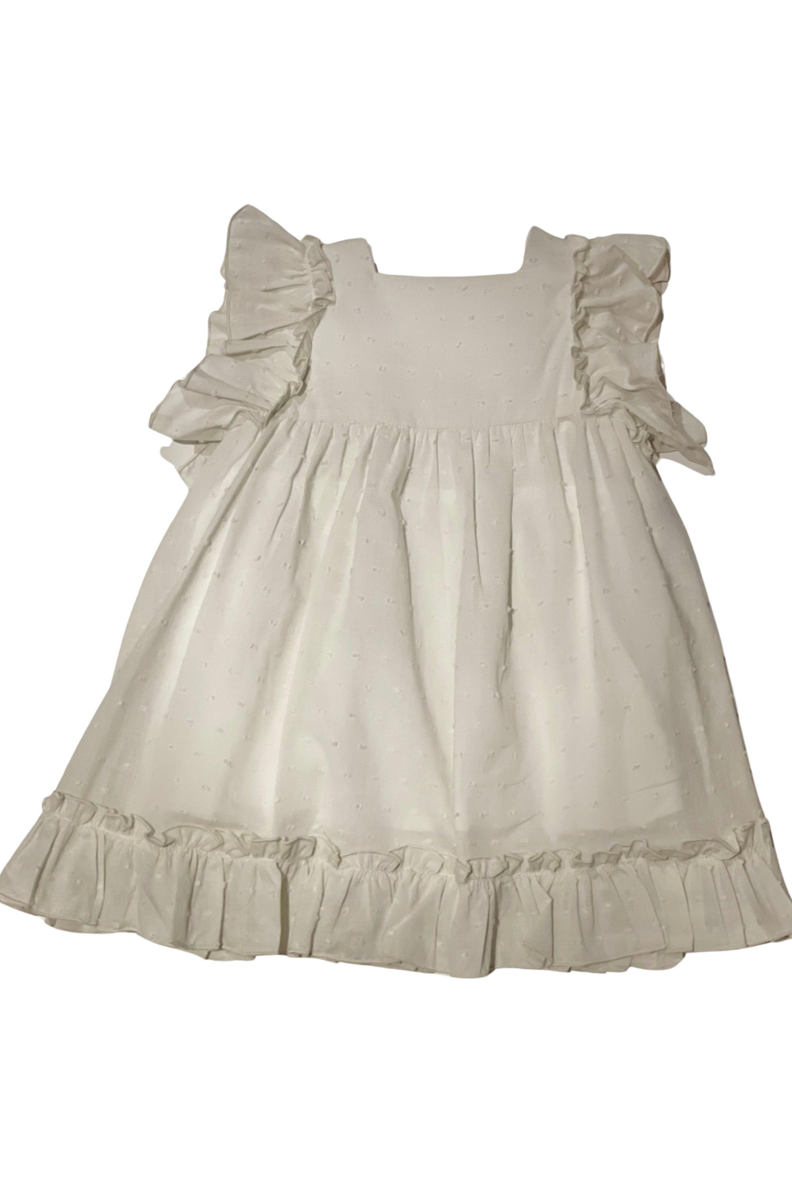 SS24 Lor Miral Girls Beige Puffball Dress Dainty Delilah